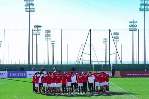 مشاركة كل اللاعبين.. أجواء حماسية في مران مصر الختامي لمباراة جنوب أفريقيا (صور)